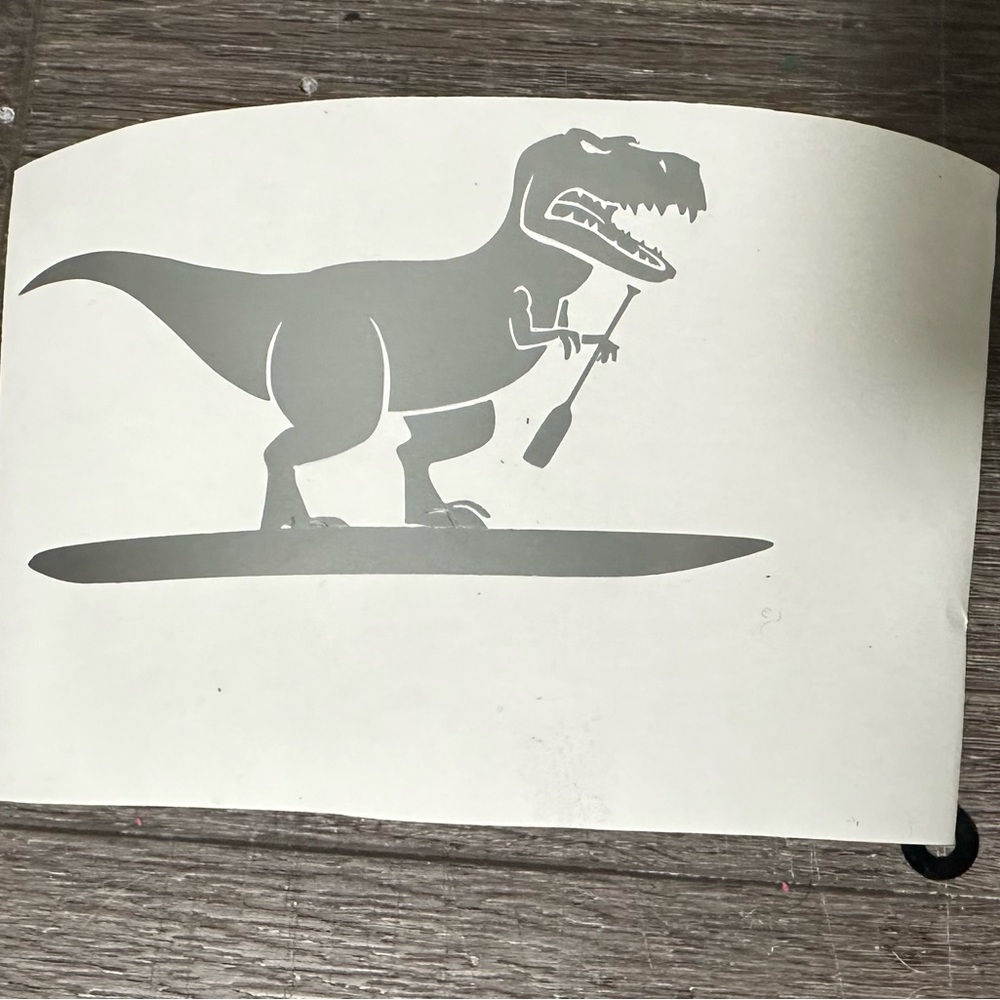 T rex paddle board decal